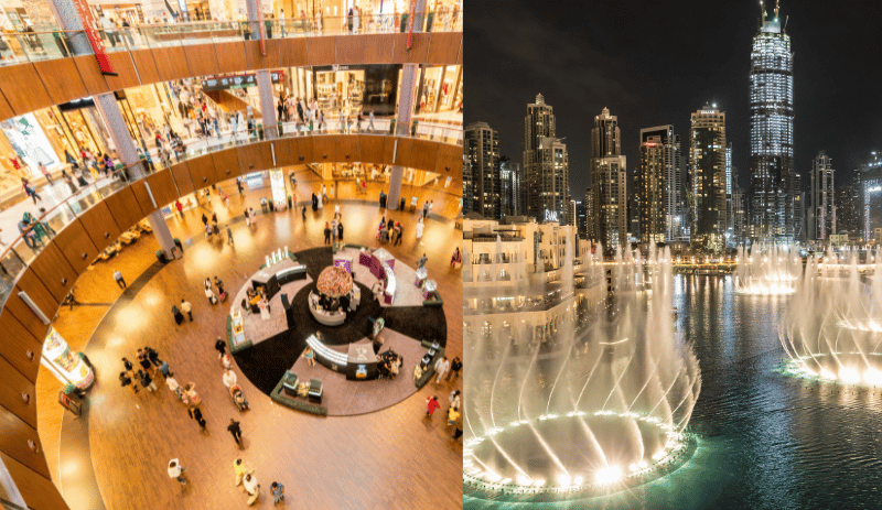  Dubai Mall and the Dubai Fountain